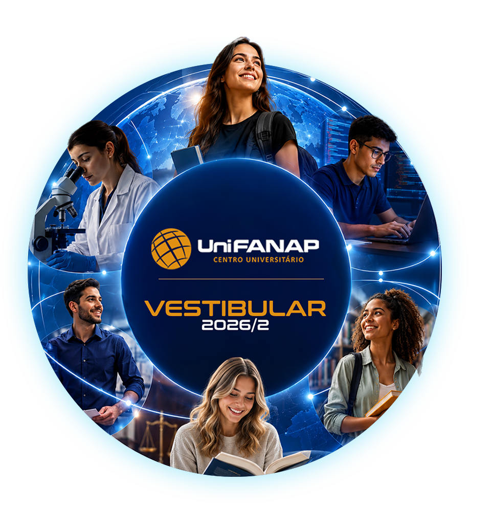 Arte do Vestibular 2026/2 UniFANAP com estudantes de diferentes áreas